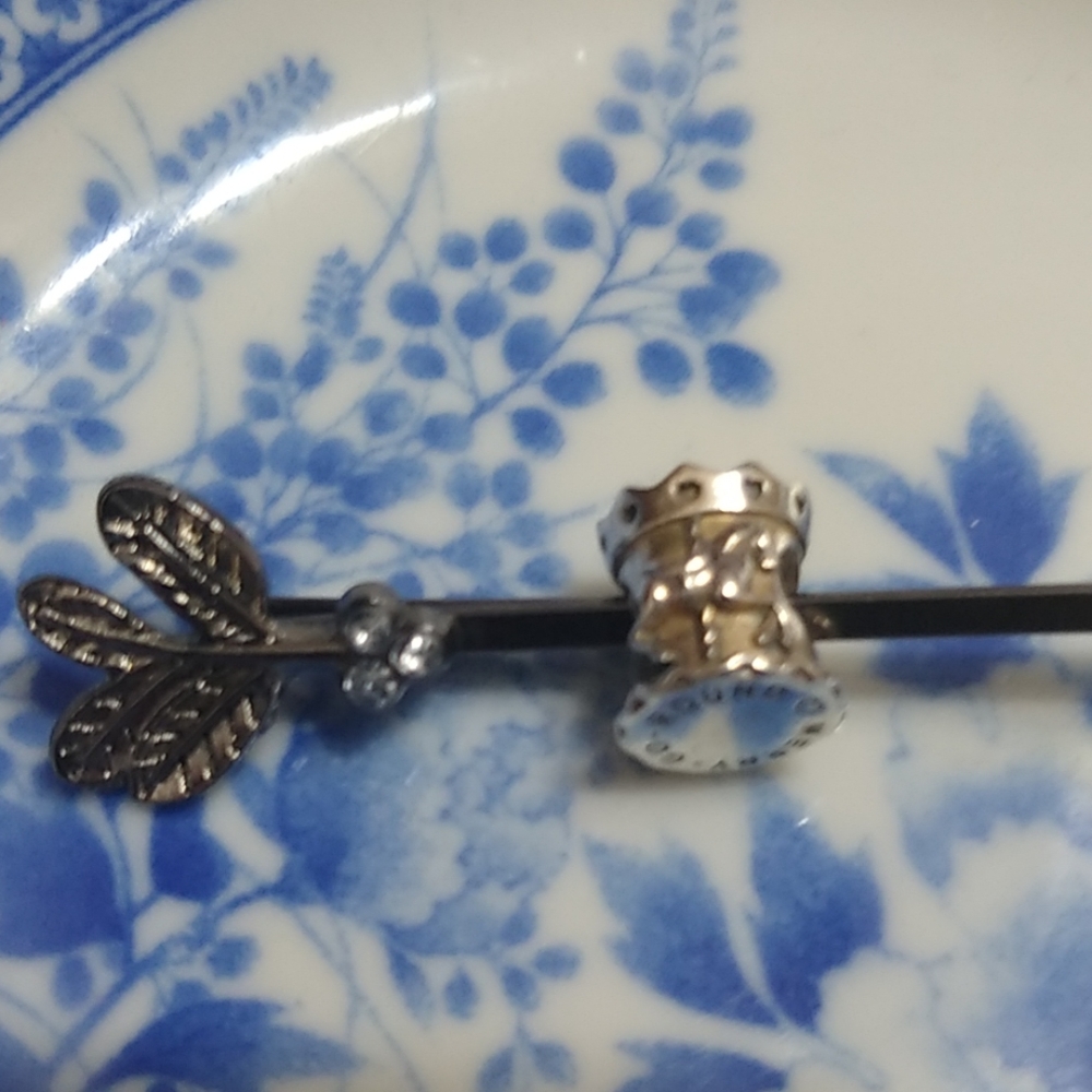 Pandora 14k and sterling carousel charm